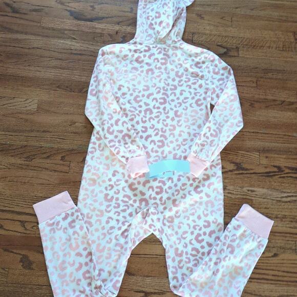 Cat&Jack One Piece Zip Front Hoodie/Jogger Style PJ’s W/Cat Ears Sz Medium 8 NEW - Picture 5 of 5